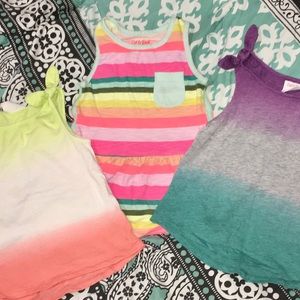 3 Cat & Jack sleeveless tops 4T